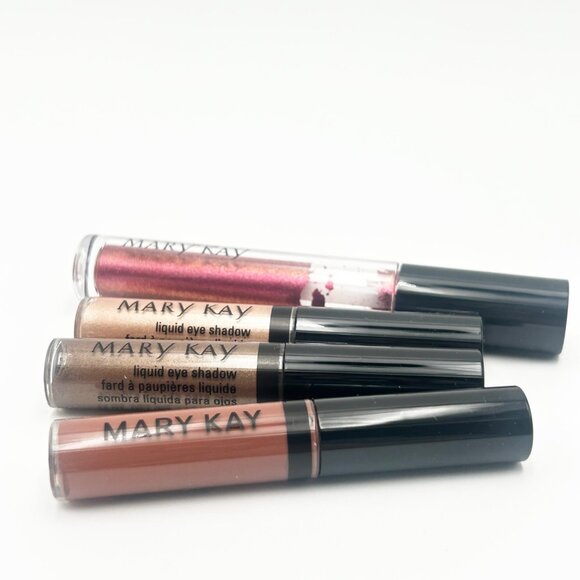 NIB Mary Kay Liquid Eyeshadow SET: Light Beam, Meteor Shower, Warm Desert & Rosé - Picture 2 of 8